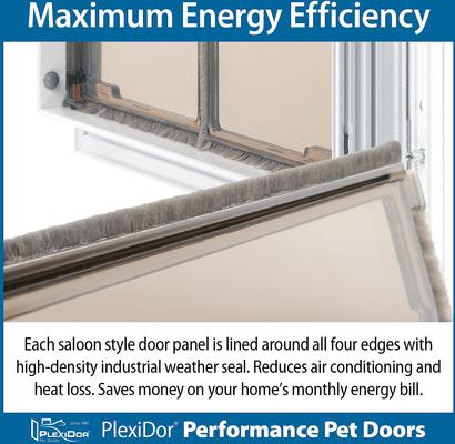 Show full view: PlexiDor Performance Pet Doors Dog Door Wall Installation, Bronze, Medium slide 4 of 11