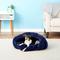 Show in main carousel: PLS Birdsong Cuddle Pouch Covered Cat & Dog Bed with Removable Cover, Blue, Medium slide 1 of 9