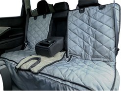 Plush Paws Products Center Console Access Seat Cover with Removable Hammock, Grey, X-Large