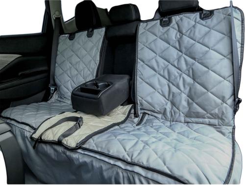 Show full view: Plush Paws Products Center Console Access Seat Cover with Removable Hammock, Grey, X-Large slide 1 of 7