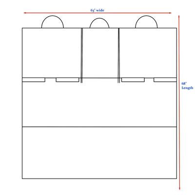 Show full view: Plush Paws Products Center Console Access Seat Cover with Removable Hammock, Grey, X-Large slide 6 of 7