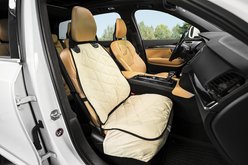 Plush Paws Products Quilted Co-Pilot Bucket Car Seat Cover, Tan