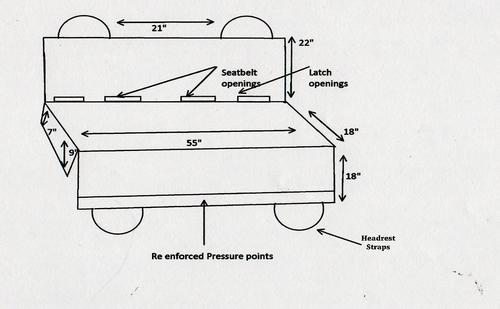 Show full view: Plush Paws Products Quilted Hammock Car Seat Cover, Grey, Regular slide 10 of 13