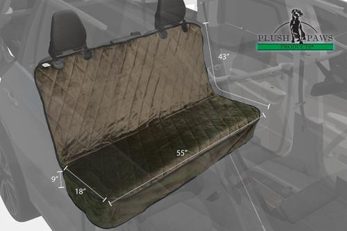 Show full view: Plush Paws Products Quilted Velvet Waterproof Car Seat Cover, Chocolate, Regular slide 4 of 6