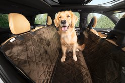 Plush Paws Products Quilted Velvet Waterproof Hammock Car Seat Cover, Chocolate, Regular slide 2 of 9