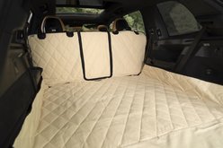 Plush Paws Products Waterproof Cargo Liner with Bumper & Side Panels, X-Large, Tan