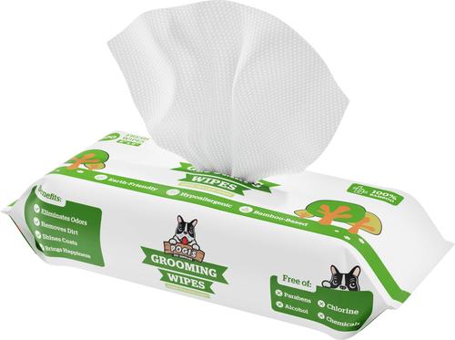 Show full view: Pogi's Pet Supplies Deodorizing Wipes for Dogs & Cats, 100 count, Green Tea Leaf slide 2 of 9
