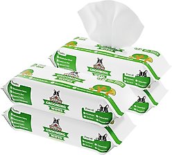 Pogi's Pet Supplies Green Tea Leaf Scent Dog, Cat & Small Pet Deodorizing Wipes, 400 count
