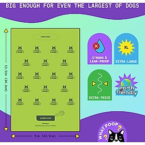 Pogi's Pet Supplies Pantry Pack Poop Bags, Unscented, 500 count