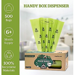 Pogi's Pet Supplies Pantry Pack Poop Bags, Unscented, 500 count