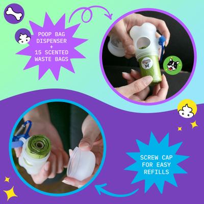 Show full view: Pogi's Pet Supplies Poop Bag Dispenser + 15 Scented Waste Bags slide 4 of 11