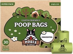 Pogi's Pet Supplies Poop Bags, Unscented, 450 count