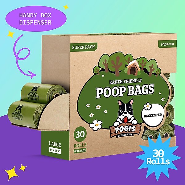 Show full view: Pogi's Pet Supplies Poop Bags, Unscented, 450 count slide 6 of 10
