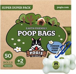 Pogi's Pet Supplies Poop Bags with 2 Dispensers, 750 count