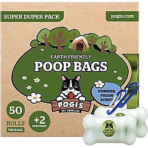 Pogi's Pet Supplies Poop Bags with 2 Dispensers, 750 count