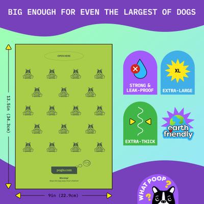 Show full view: Pogi's Pet Supplies Poop Bags with 2 Dispensers, 750 count slide 3 of 10