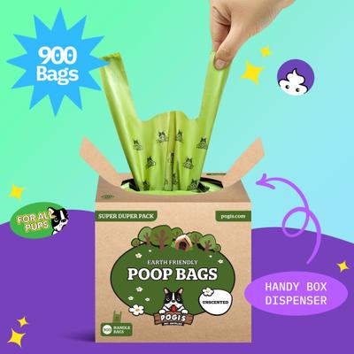 Show full view: Pogi's Pet Supplies Unscented Easy-Tie Handle Dog Poop Bags, 900 count slide 6 of 9