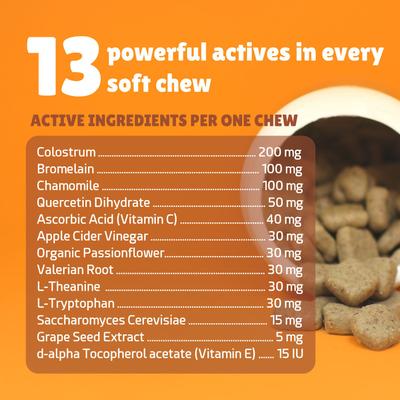 Show full view: PointPet Allergy Plus Calming Smoked Salmon Flavored Seasonal Allergy Support Soft Chew Dog Supplement, 120 Count slide 6 of 10
