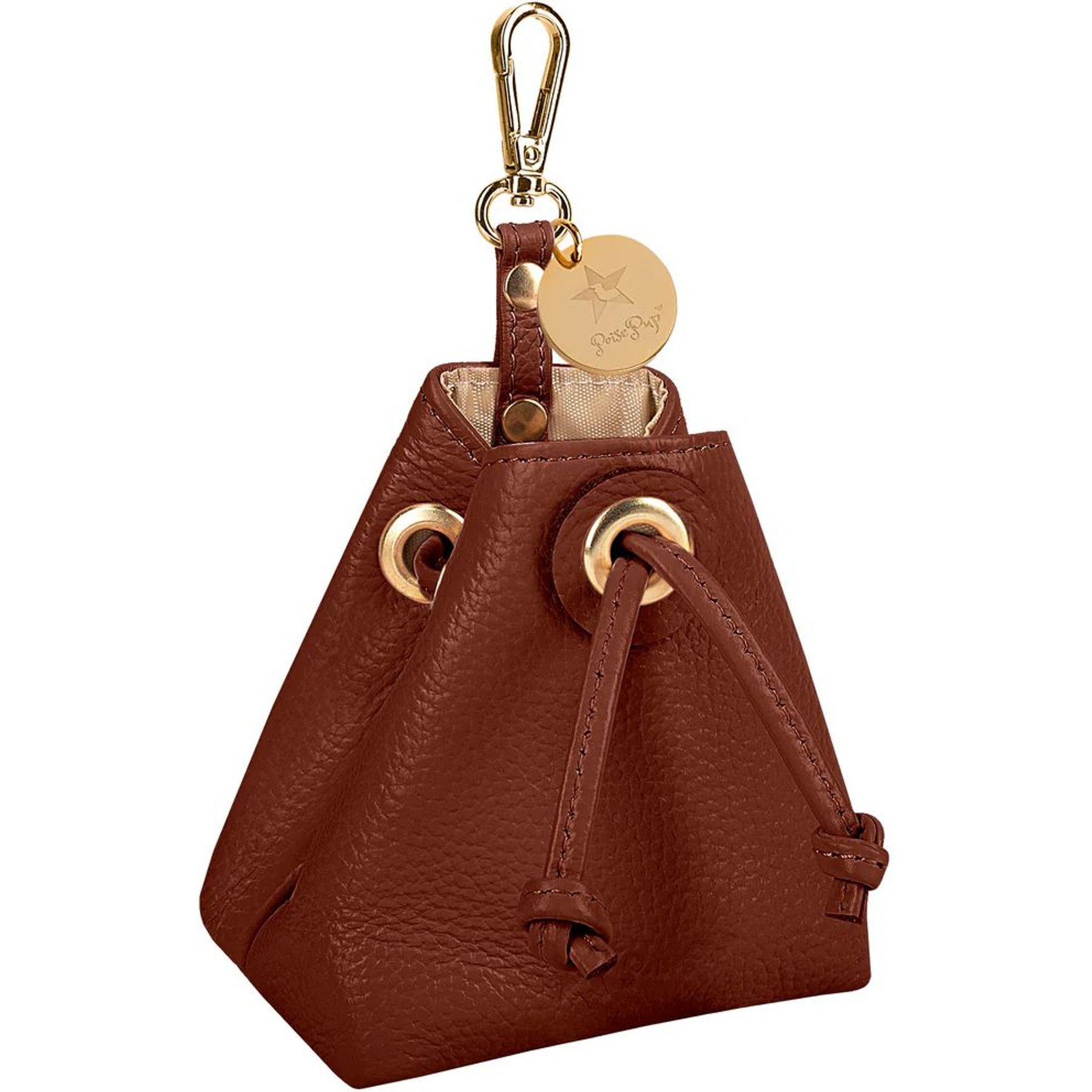 PoisePup Bella Rose Leash Attachment Dog Treat Bag, Light Pink