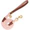 Show in main carousel: PoisePup Bella Rose Leather Handle Rope Dog Leash, Brown/Light Pink, 5-ft long, 1/2-in wide slide 1 of 3