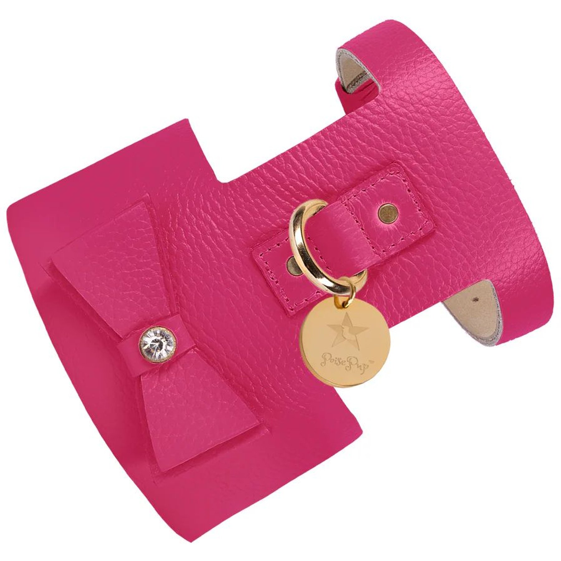 PoisePup Candy Swirl Leather Basic Dog Harness, Pink, Small: 18 to 20.5-in chest