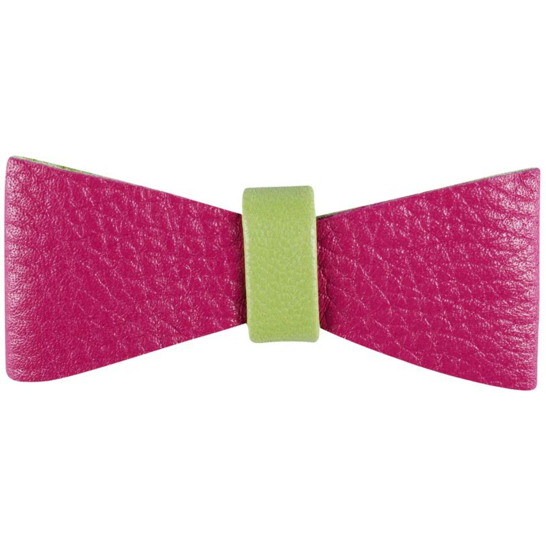 PoisePup Candy Swirl Leather Dog Bow Tie, Pink/Green, Small