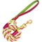 Show in main carousel: PoisePup Candy Swirl Leather Handle Rope Dog Leash, Pink/Green, 5-ft long, 1/2-in wide slide 1 of 3