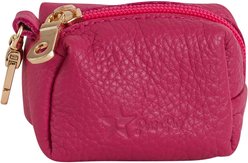 PoisePup Candy Swirl Leather Poop Bag Dispenser, Pink