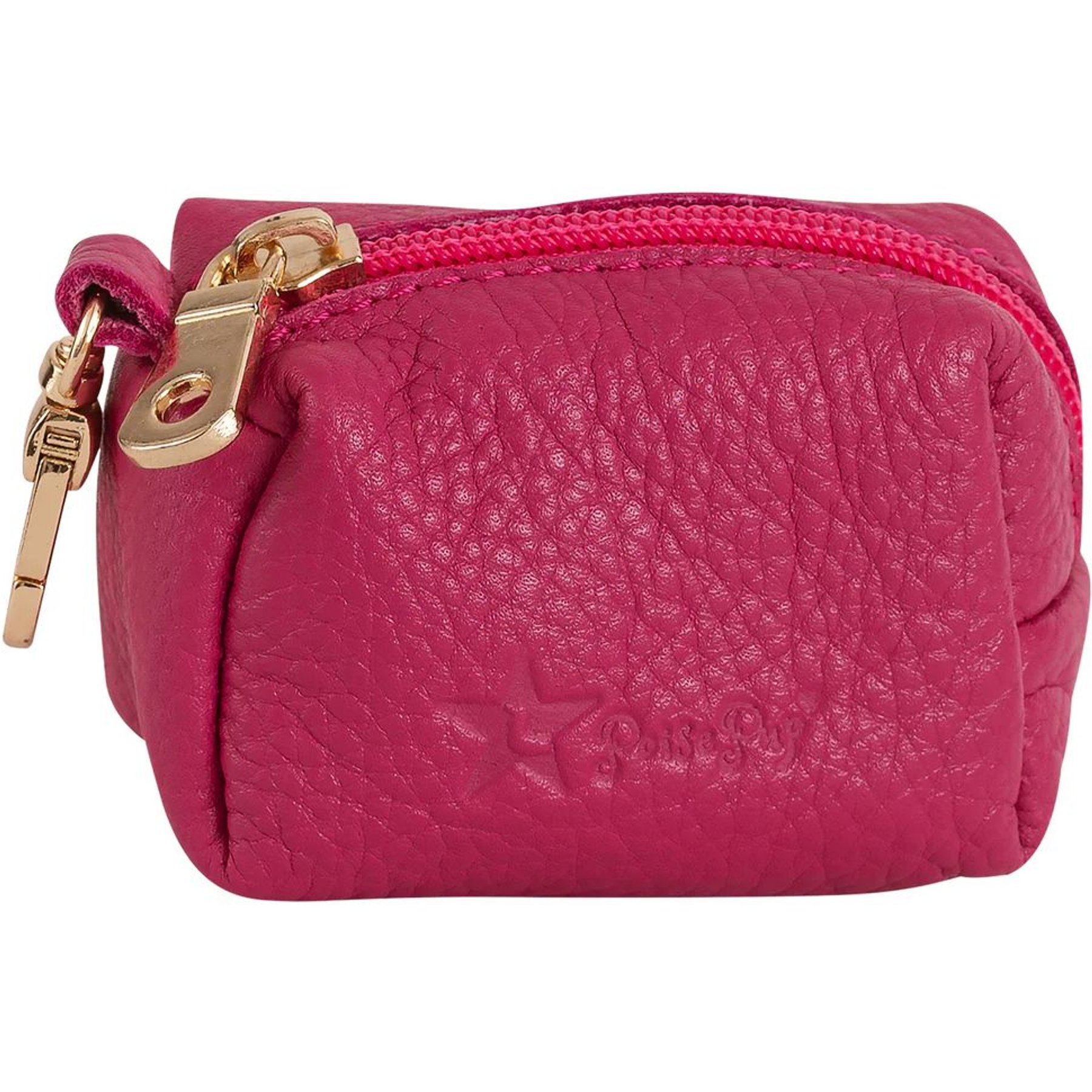 PoisePup Candy Swirl Leather Poop Bag Dispenser, Pink