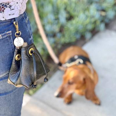 Show full view: PoisePup Dark Night Leash Attachment Dog Treat Bag, Black slide 2 of 3
