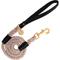 Show in main carousel: PoisePup Dark Night Leather Handle Rope Dog Leash, Black, 5-ft long, 1/2-in wide slide 1 of 3