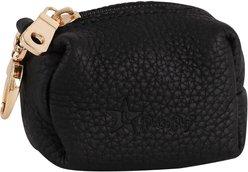 PoisePup Dark Night Leather Poop Bag Dispenser, Black slide 1 of 3