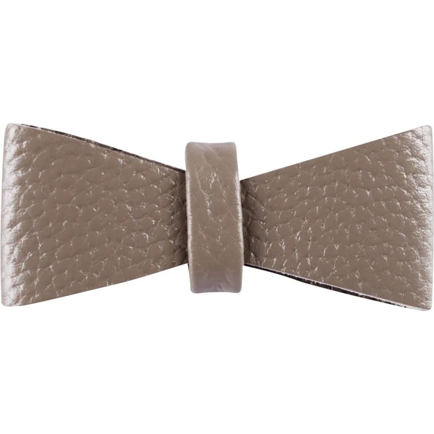 PoisePup Desert Mint Leather Dog Bow Tie, Grey, Small