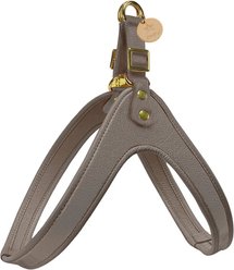 PoisePup Desert Mint Leather Step In Dog Harness, Grey, Large: 23.6 to 25.6-in chest