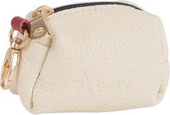 PoisePup Hot Marine Leather Poop Bag Dispenser, White/Red/Blue