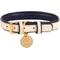 Show in main carousel: PoisePup Hot Marine Leather Standard Dog Collar, White/Blue, X-Large: 18.8 to 22-in neck, 0.9-in wide slide 1 of 3