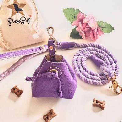 Show full view: PoisePup Lavish Lavender Leash Attachment Dog Treat Bag, Purple slide 2 of 3