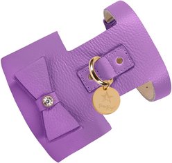 PoisePup Lavish Lavender Leather Basic Dog Harness, Purple, X-Small: 15 to 17.5-in chest