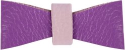 PoisePup Lavish Lavender Leather Dog Bow Tie, Purple/Lilac, Large