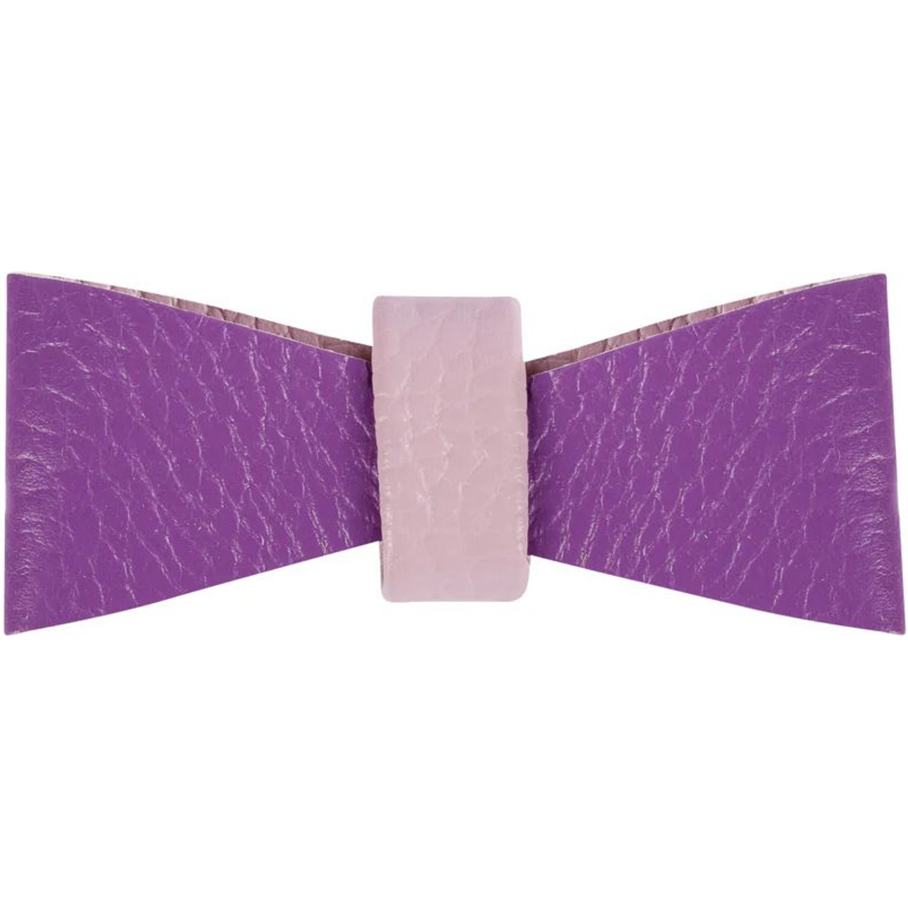 PoisePup Lavish Lavender Leather Dog Bow Tie, Purple/Lilac, Small