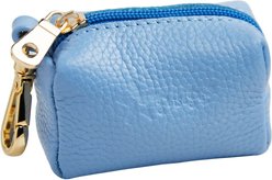 PoisePup Ocean Vibes Leather Poop Bag Dispenser, Blue
