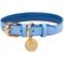 Show in main carousel: PoisePup Ocean Vibes Leather Standard Dog Collar, Blue, Small: 9.5 to 12.5-in neck, 3/4-in wide slide 1 of 3