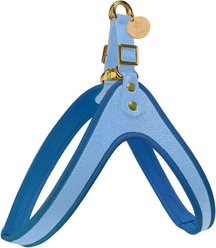 PoisePup Ocean Vibes Leather Step In Dog Harness, Blue, X-Large: 27.5 to 30-in chest