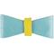 Show in main carousel: PoisePup Sunshine Babe Leather Dog Bow Tie, Light Blue/Yellow, Large slide 1 of 3