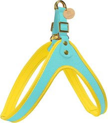 PoisePup Sunshine Babe Leather Step In Dog Harness, Light Blue, X-Large: 27.5 to 30-in chest