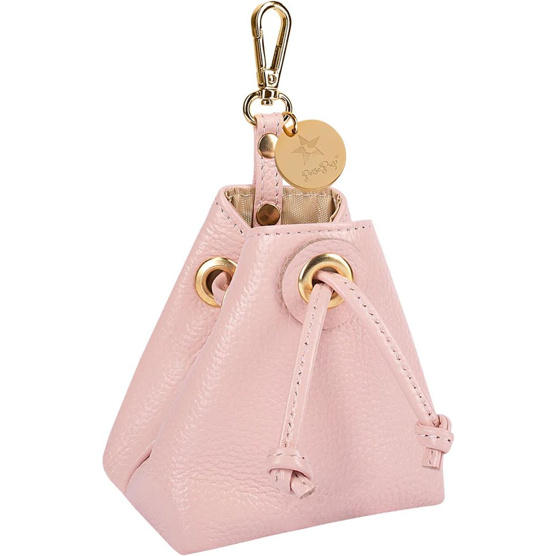 PoisePup Sweetest Thing Leash Attachment Dog Treat Bag, Light Pink