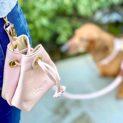 Show full view: PoisePup Sweetest Thing Leash Attachment Dog Treat Bag, Light Pink slide 2 of 3