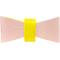 Show in main carousel: PoisePup Sweetest Thing Leather Dog Bow Tie, Light Pink/Yellow, Large slide 1 of 3