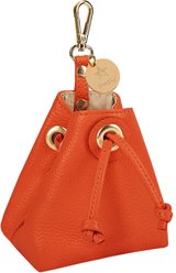 PoisePup Vibrant Sunset Leash Attachment Dog Treat Bag, Orange