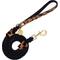 Show in main carousel: PoisePup Wildest One Leather Handle Rope Dog Leash, Black/Leopard, 5-ft long, 1/2-in wide slide 1 of 4